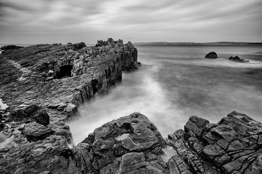 Ballycastle - Pans Rock to Rathlin Island Photograph by Nigel R Bell