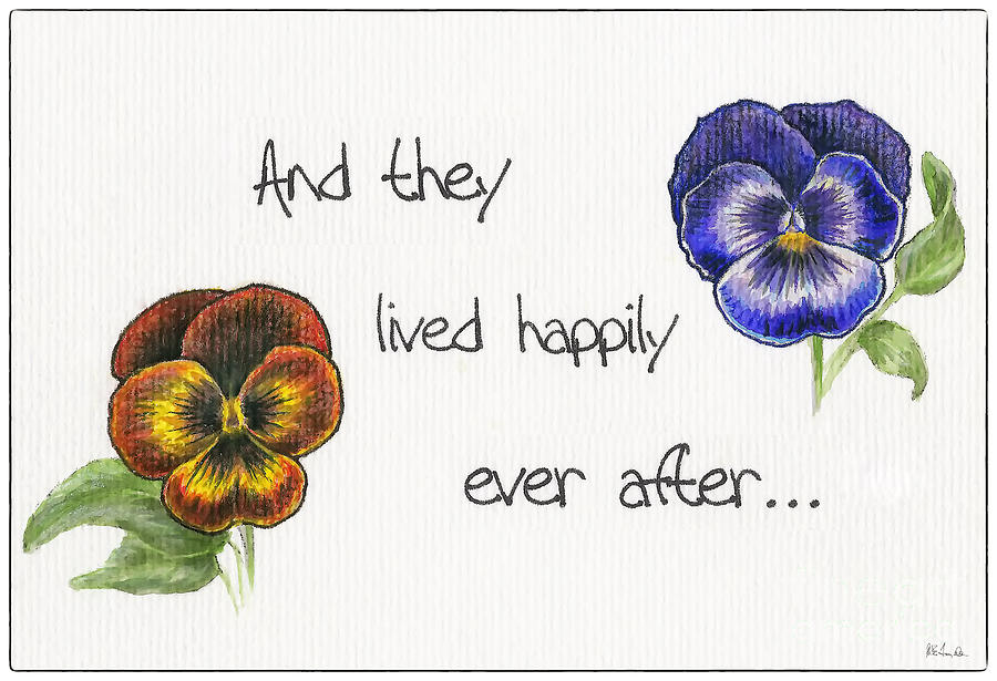 Pansies Ever After Drawing by Walt Foegelle