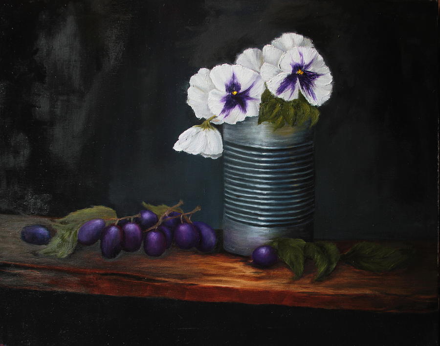 Pansies in Tin Can by DG Ewing Pansies in Tin Can by DG Ewing
