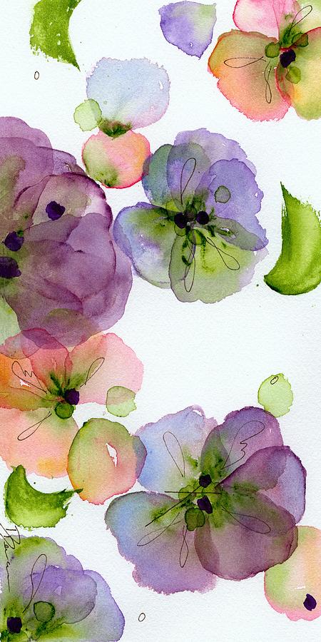 Pansy Fall Painting by Dawn Derman