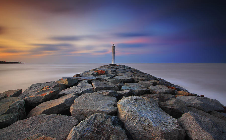 Pantai Senok Lighthouse Photograph by Fakrul Jamil Photography