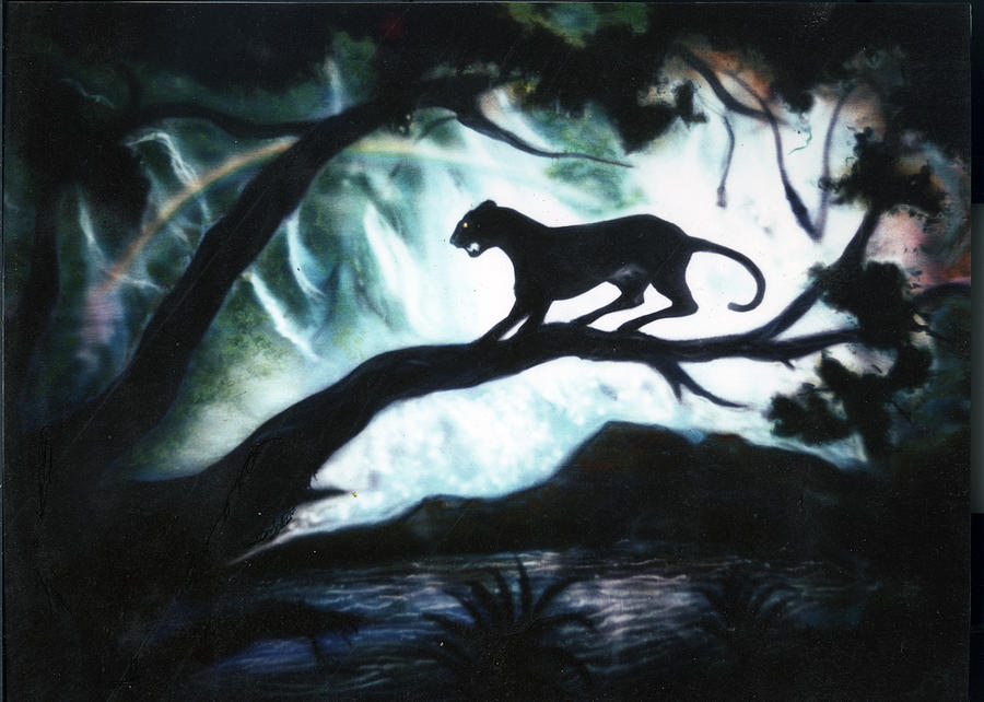 Jungle Painting - Panther country by Dan Townsend
