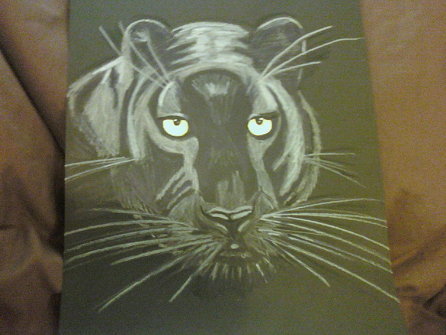 Black Panther Movie Drawing - Panther by Danita  Higham