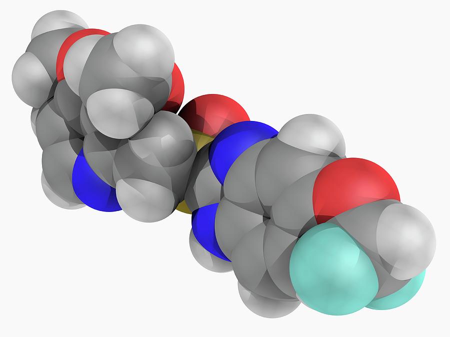 Pantoprazole Drug Molecule Photograph by Laguna Design/science Photo Library