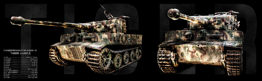 Panzer Tiger I Front and Side BK BG Photograph by Weston Westmoreland