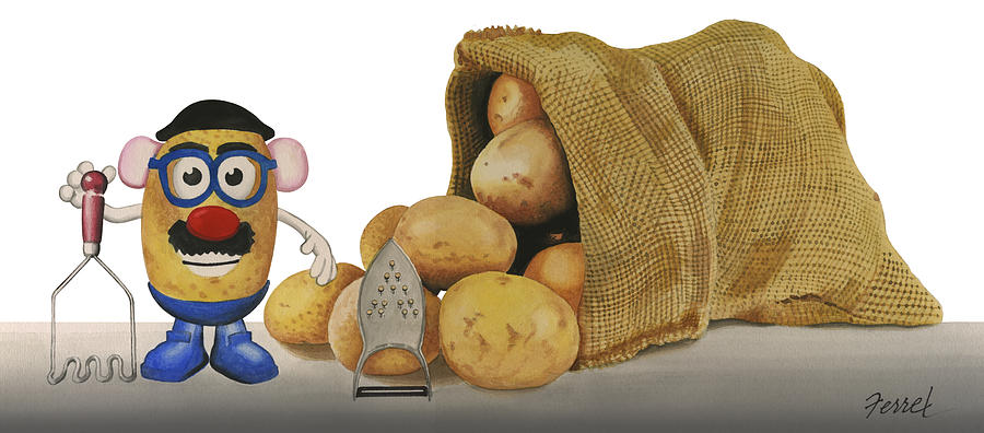 Potato Painting - Papa Got A Brand New Bag by Ferrel Cordle
