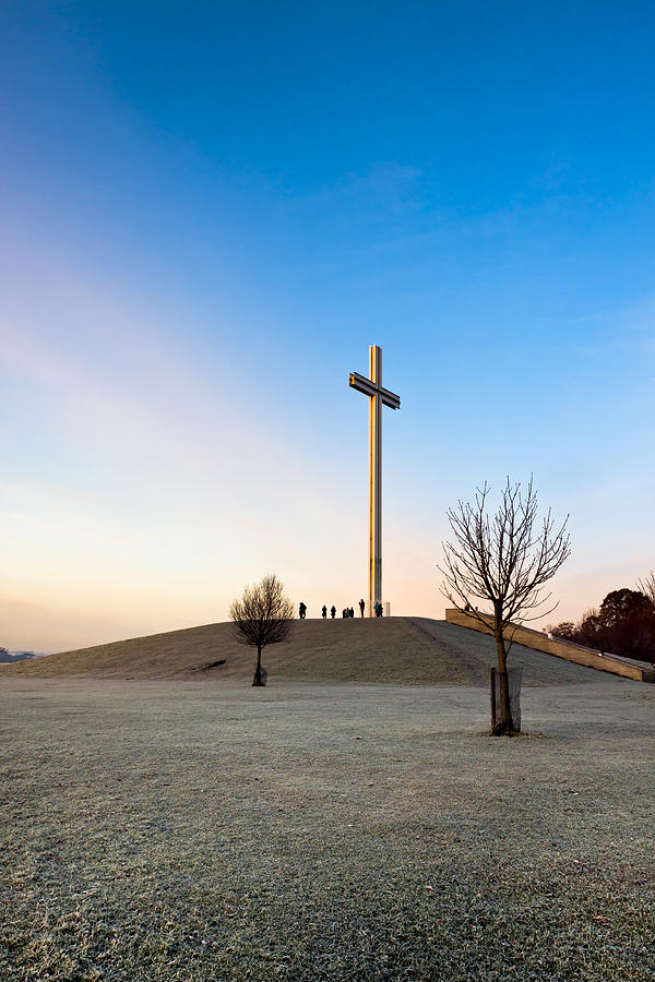 Papal Cross on a Frosty Day in Dublin Photograph by Mark Tisdale