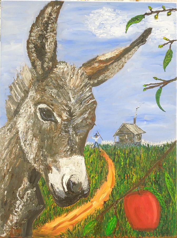Papas Last Apple Painting by Randolph Gatling