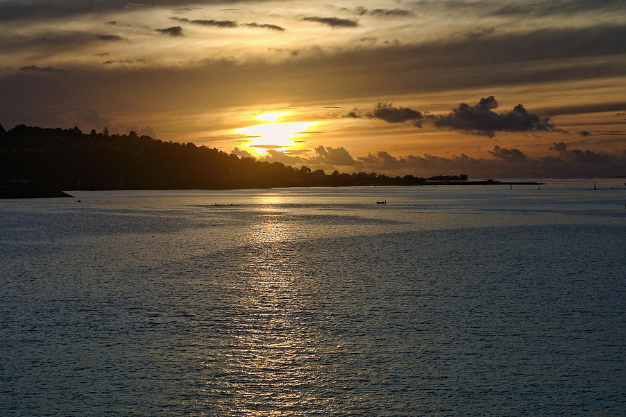 Papeete Island Sunset Photograph by Linda Phelps