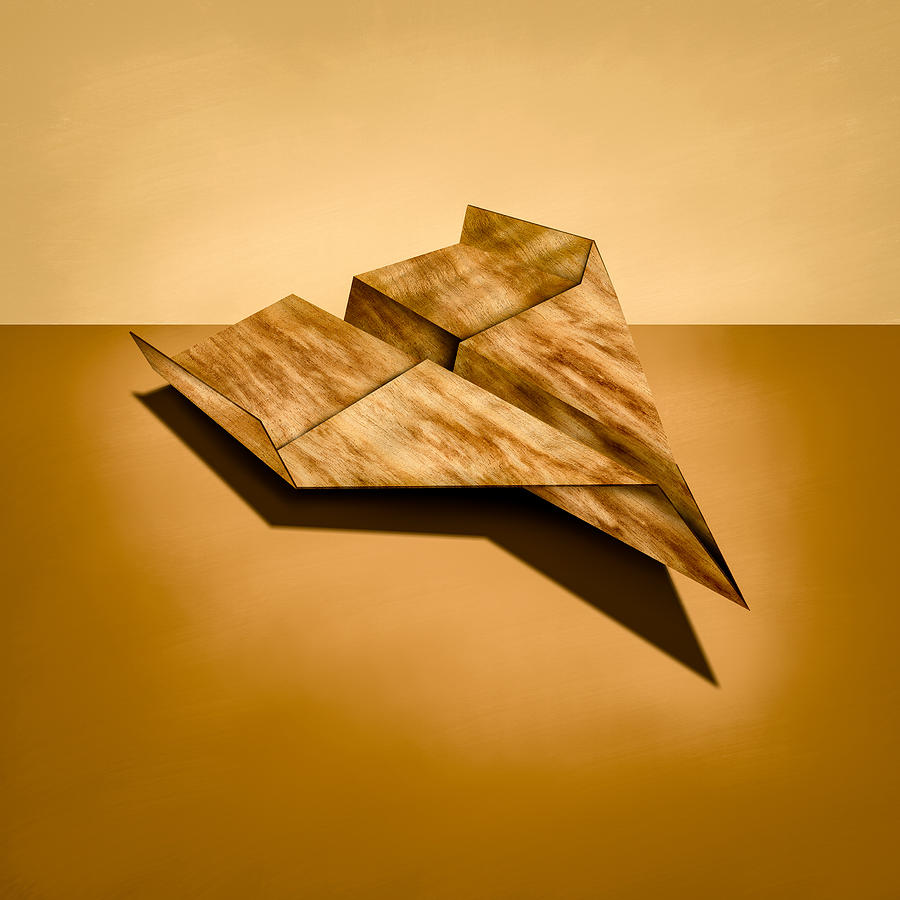 Paper Airplanes Of Wood 5 Photograph
