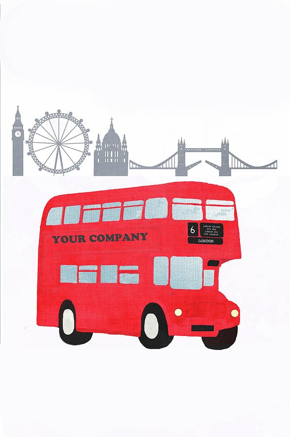 Paper Cut London Skyline And London Bus Photograph by Photography By Kate Hiscock