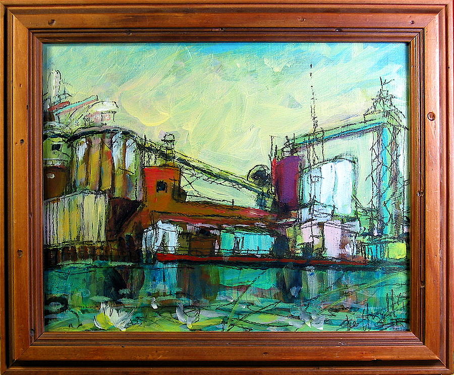 Paper Mill Painting by Les Leffingwell