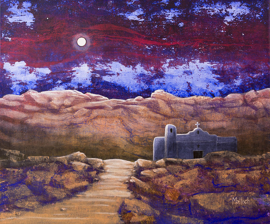Desert Sunset Painting - Paper Moon by Jack Malloch