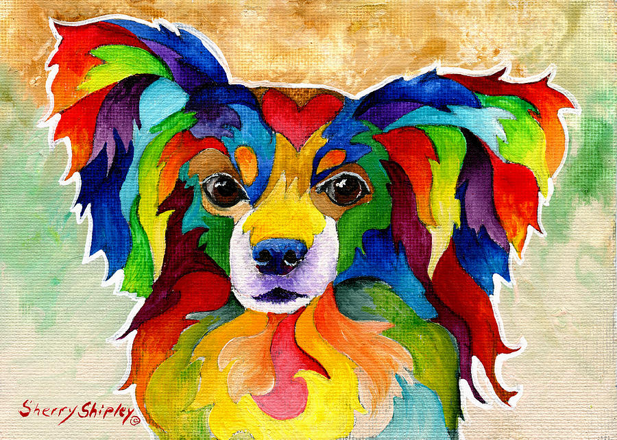 Abstract Painting - Papillon by Sherry Shipley