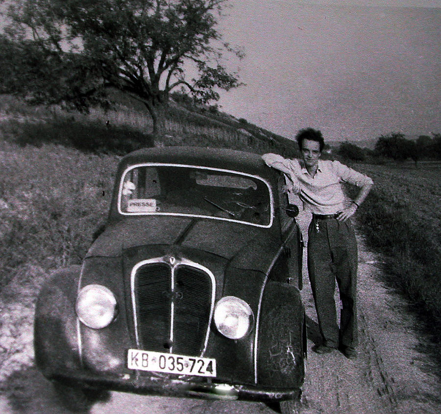 Papa Hans around Alba south france in his younger days 1954  Photograph by Colette V Hera Guggenheim