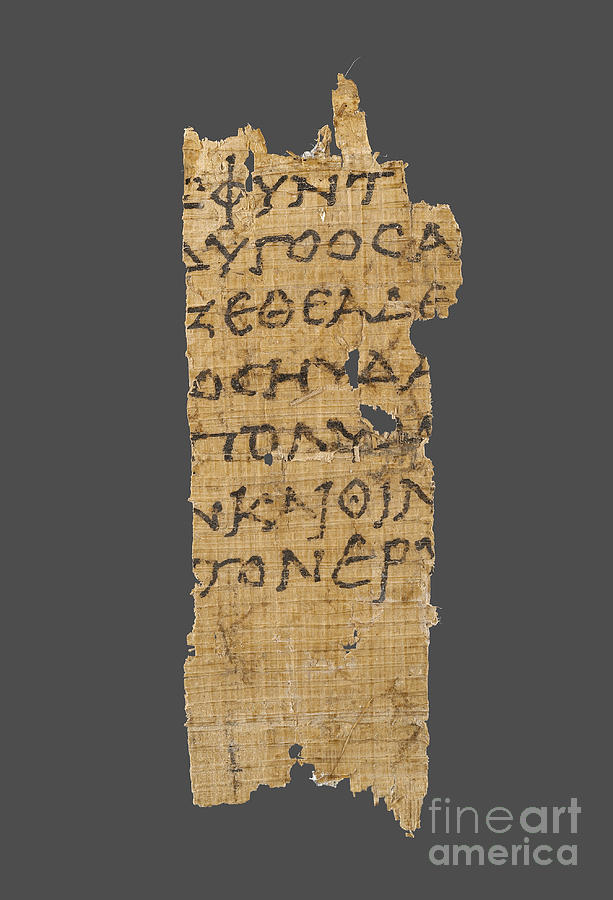 Papyrus Fragment Of Homers Odyssey Photograph by Getty Research Institute