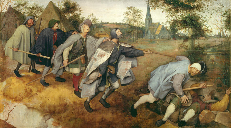 Landscape Photograph - Parable Of The Blind, 1568 Tempera On Canvas by Pieter the Elder Bruegel