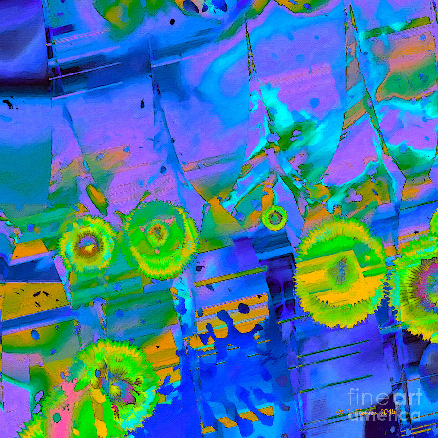 Parachute Jump Abstract Digital Art by Dee Flouton