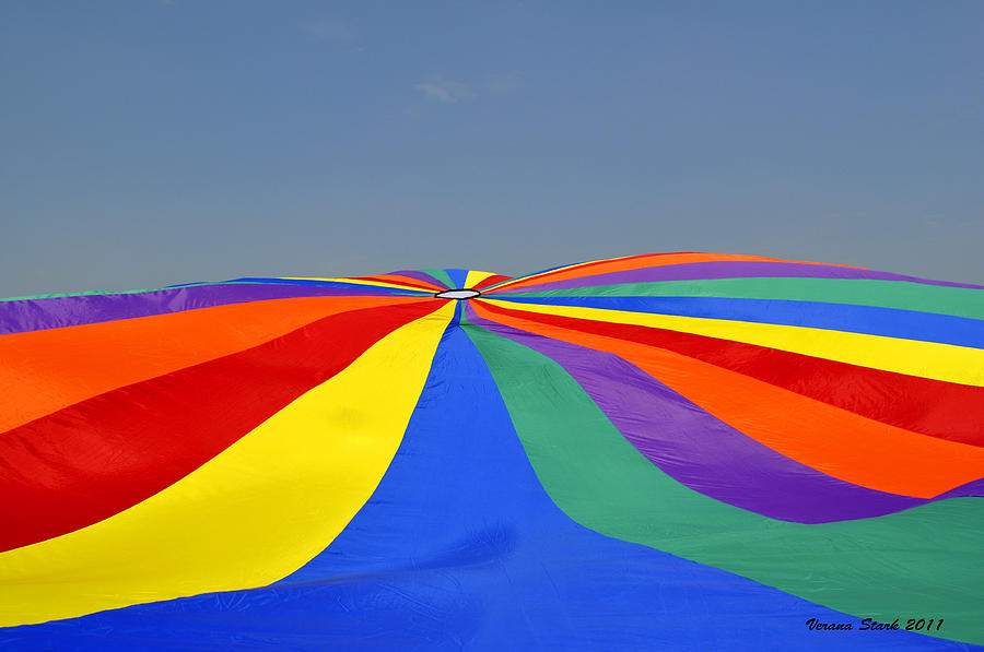 Parachute of many colors Photograph by Verana Stark