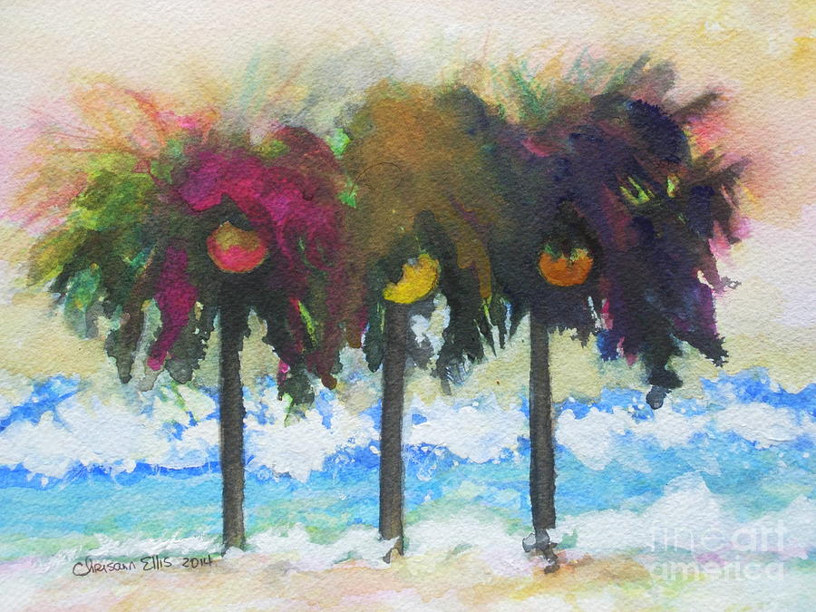 Beach Painting - Paradise  by Chrisann Ellis