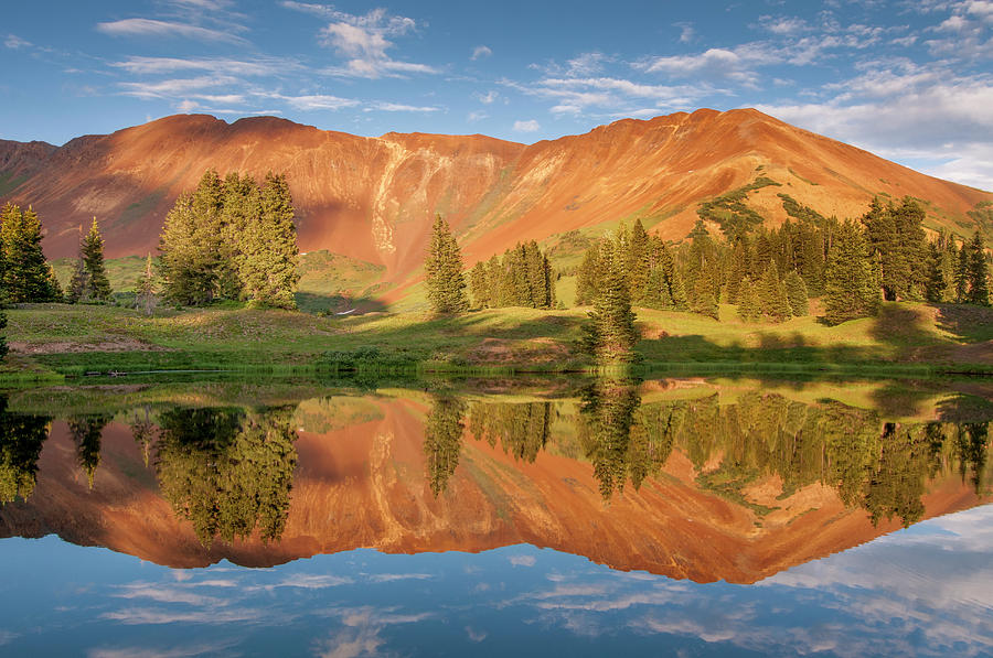 Paradise Divide, Reflection, Red Photograph by Russell Burden