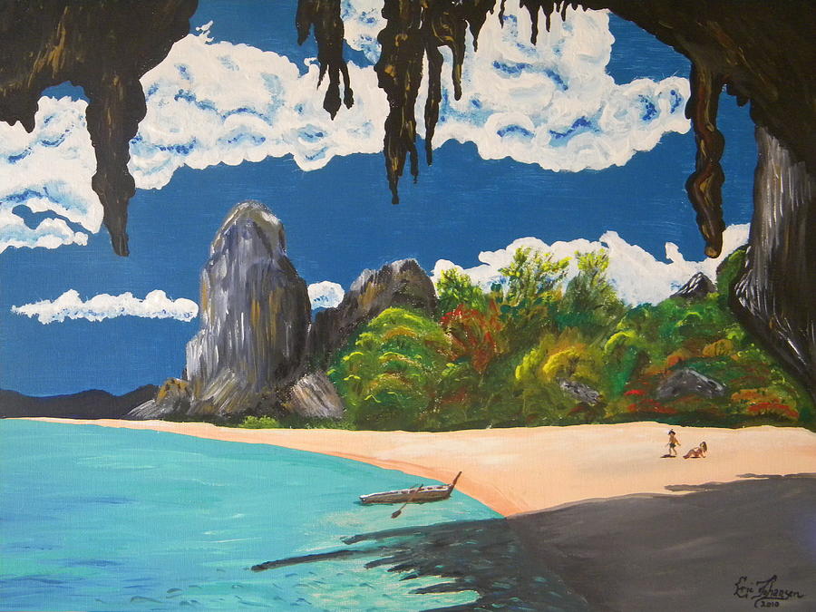 Paradise in Thailand Painting by Eric Johansen