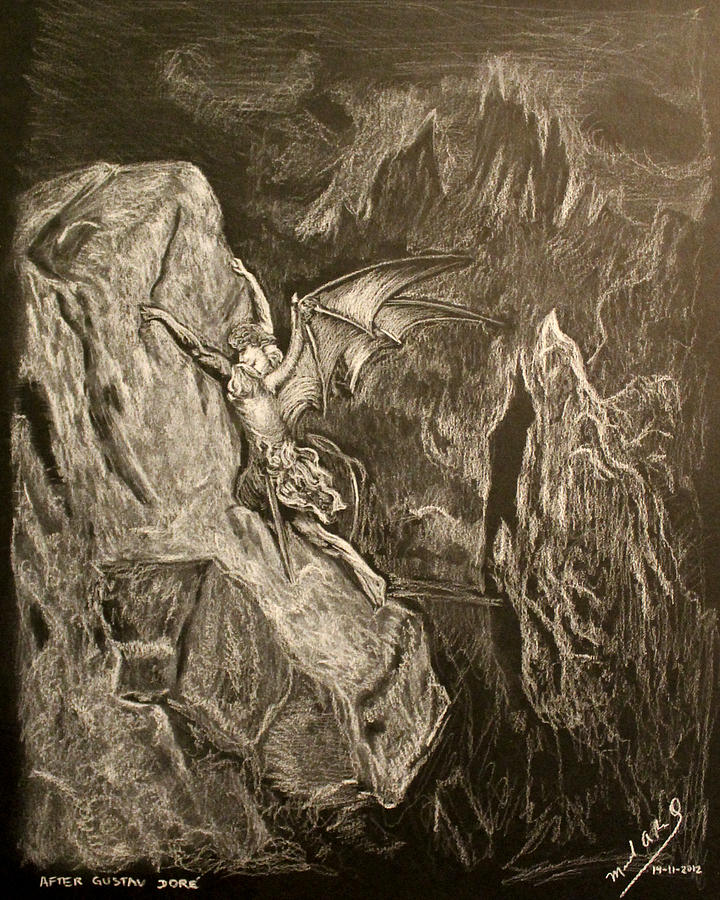Paradise Lost No. 8 of 39 Drawing by Miguel Rodriguez