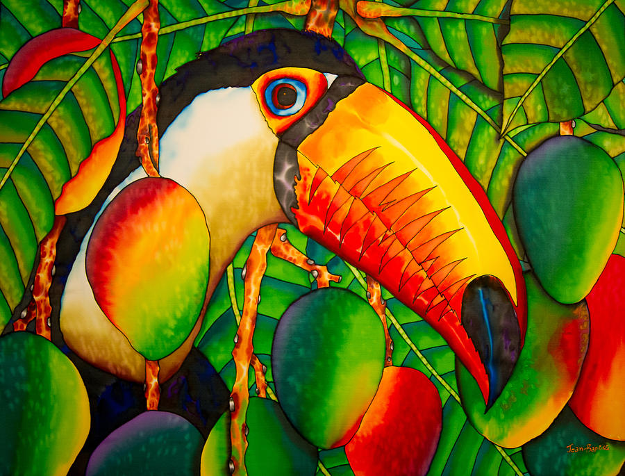 Paradise Toucan Painting by Daniel Jean-Baptiste