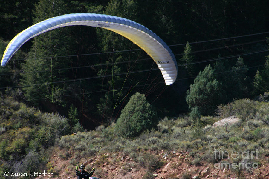 Paragliding Hazards Photograph by Susan Herber