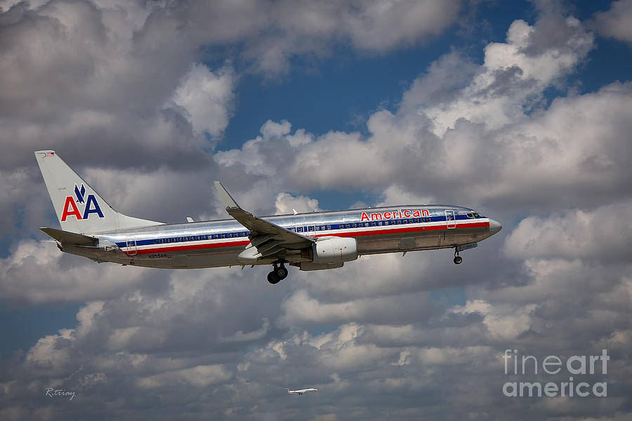 Parallel Approaches American Airlines American Eagle Photograph by Rene Triay FineArt Photos
