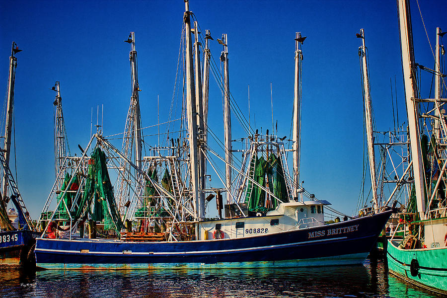 Shrimp Boat - Dock - Parallel Parking Only Photograph by Barry Jones