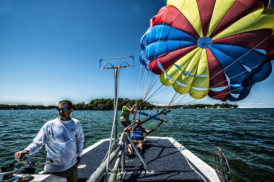 Parasailing  Photograph by Kevin Cable