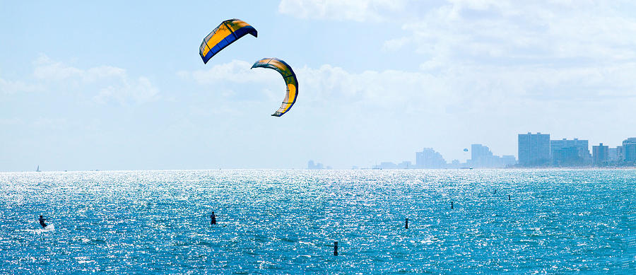 Nature Photograph - Parasailing Over The Atlantic Ocean by Panoramic Images