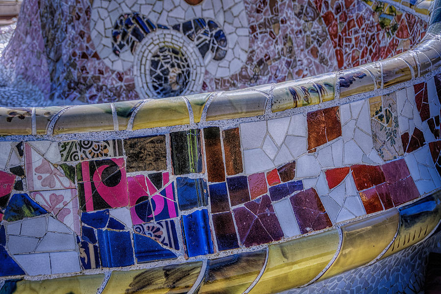 Parc Guell Trencadis Photograph by Joan Carroll
