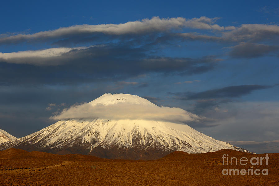 Parinacota Volcano Chile Photograph by James Brunker