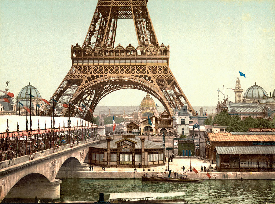 Eiffel Tower Photograph - Paris 1889 Worlds Fair by Underwood Archives