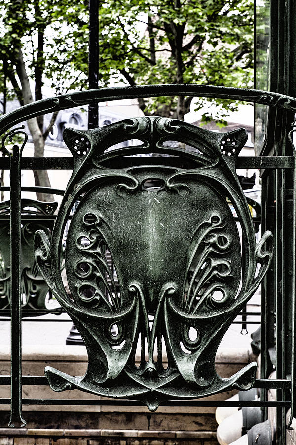 Paris Photograph - Paris Art Nouveau Detail by Georgia Clare
