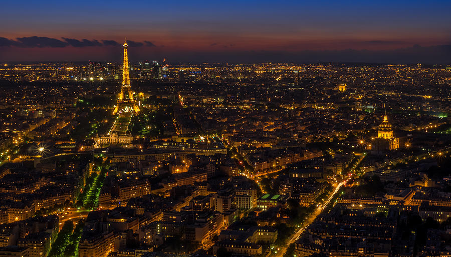 Paris by Night Photograph by Mark Llewellyn