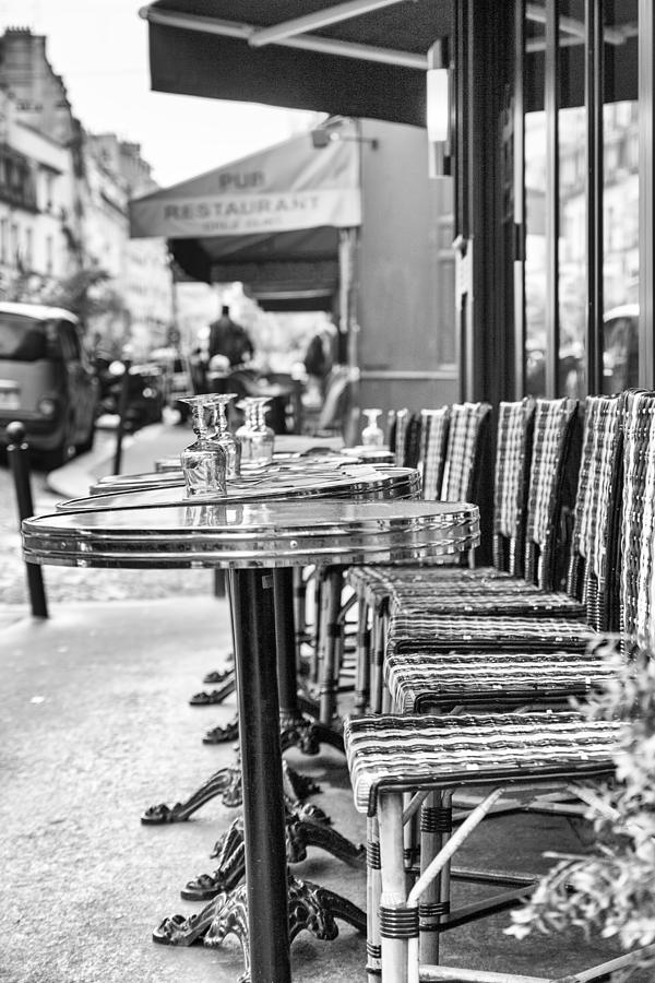 Paris Photograph - Paris Cafe Before Lunch by Georgia Clare
