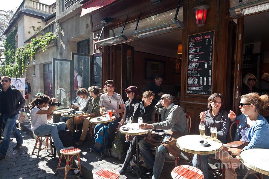 Paris Photograph - Paris cafe life by Liz Leyden