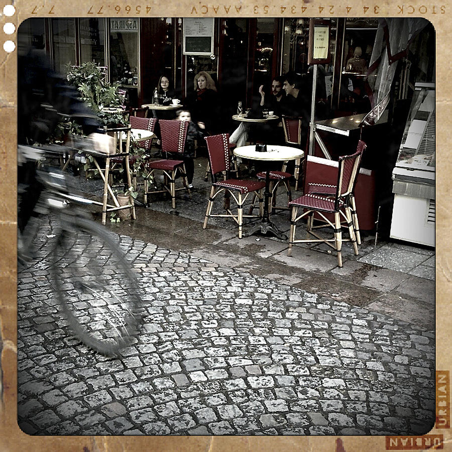 Paris Cafe Retro Photograph by Glenn DiPaola