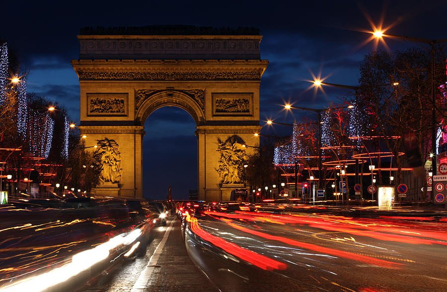 Paris Photograph - Paris - Champs-Elysees - Arc de Triomphe by Kevin D Haley
