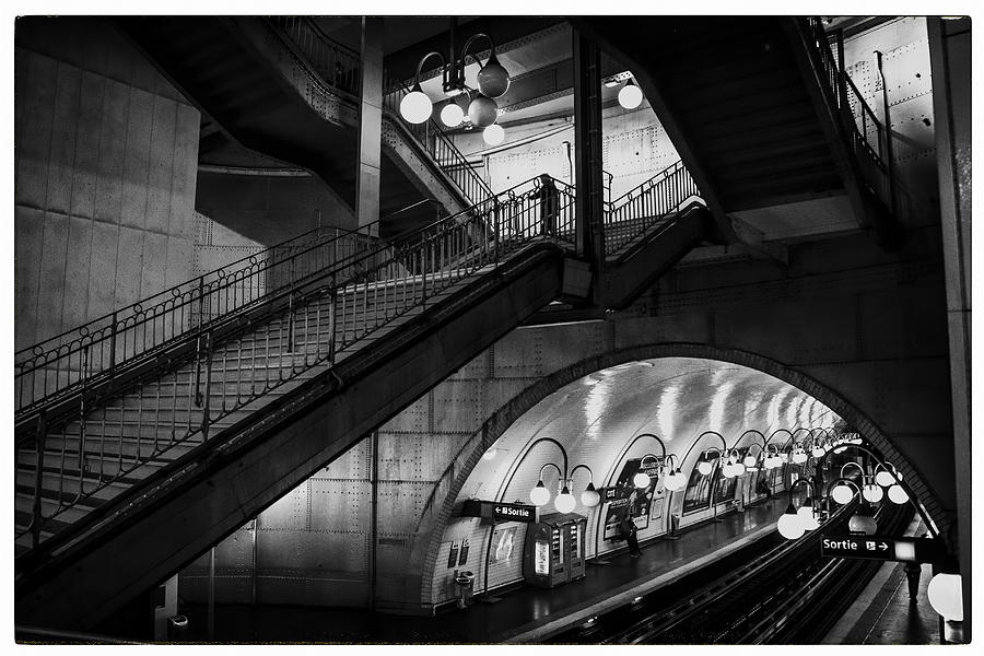 Paris Cite Underground - Two Photograph by Georgia Clare