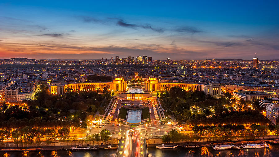 Paris City of lights from the Eiffel Tower Photograph by Pierre Leclerc Photography