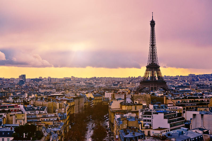 Paris Cityscape Eiffel Tower Photograph by Anna Bryukhanova