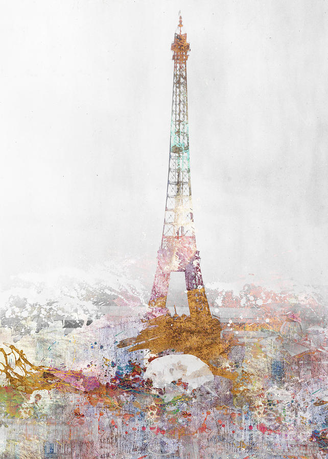 Paris Color Splash Digital Art by MGL Meiklejohn Graphics Licensing