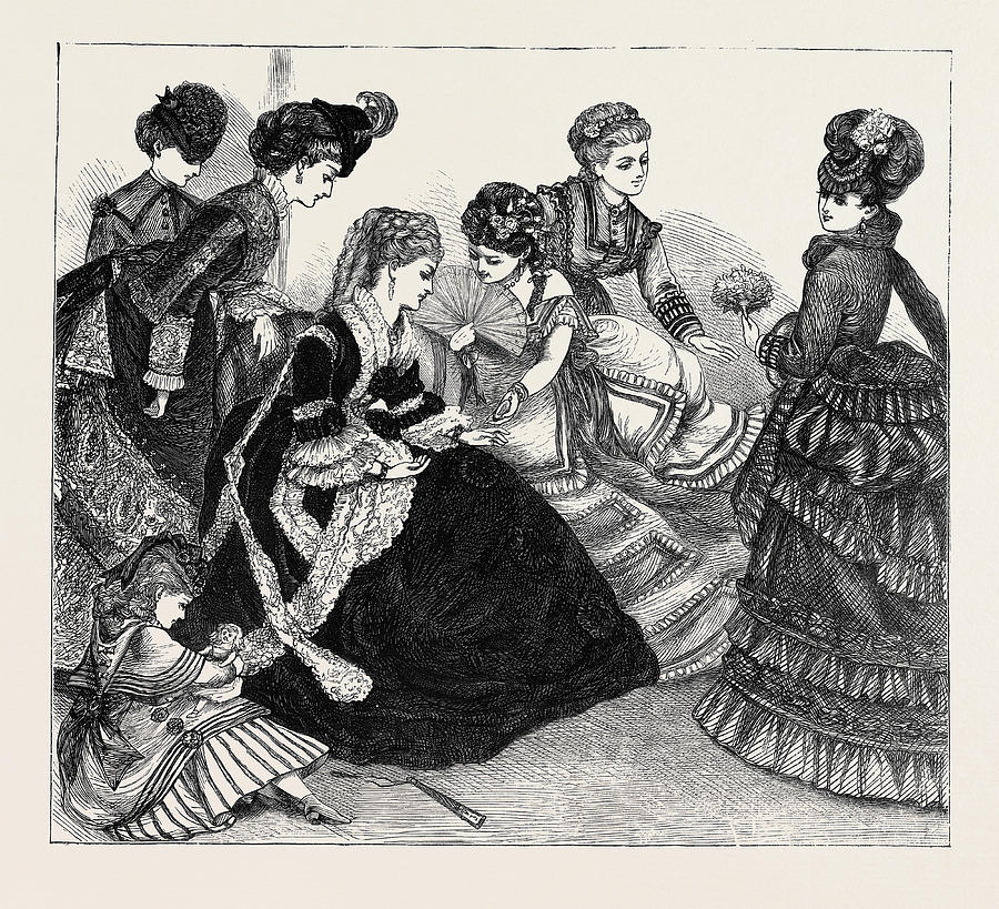 Paris Fashions, 1870 Drawing by French School - Fine Art America