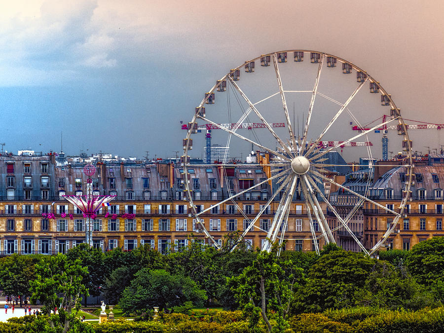 Paris Photograph - Paris Ferris Wheel by Claude LeTien