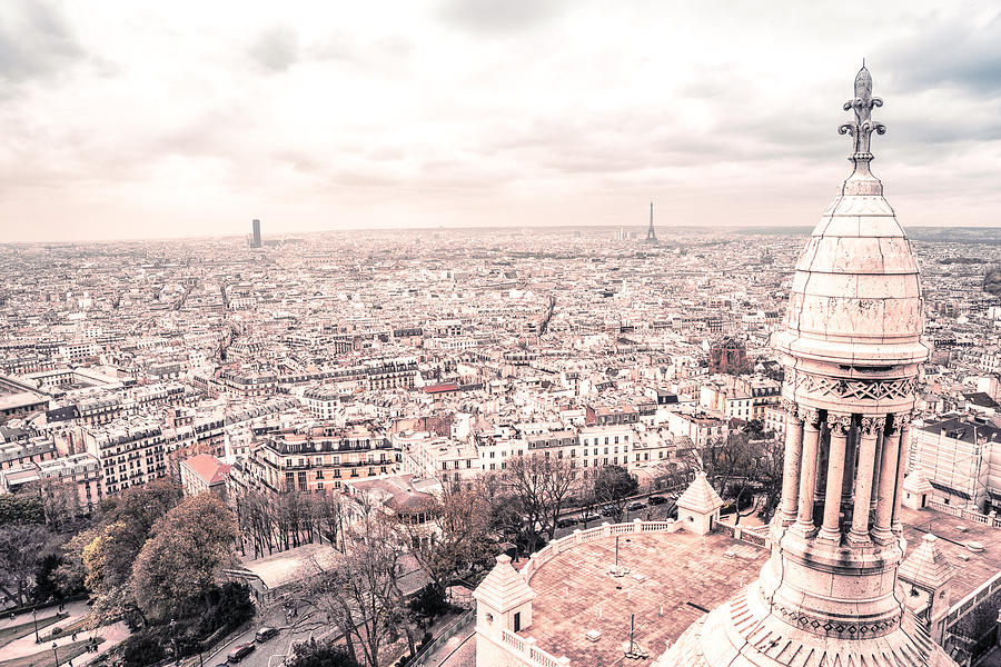 Paris from Above - View from Sacre Coeur Basilica Photograph by Vivienne Gucwa