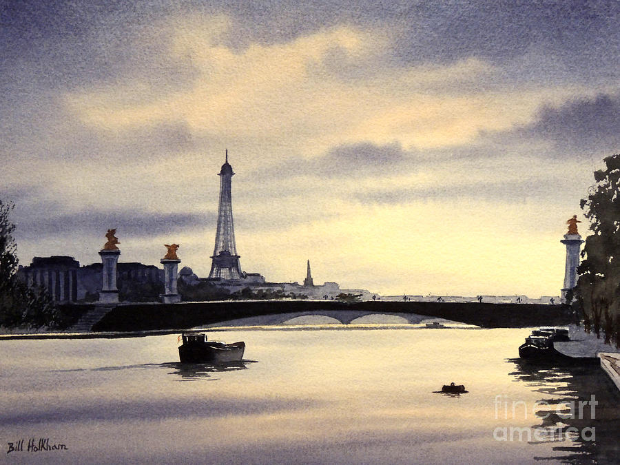 Paris From The Seine Painting by Bill Holkham